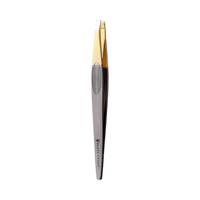 Foto do produto Pinça Profissional Ponta Reta TW-048FHQH Dourada Klass Vough
