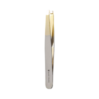 Foto do produto Pinça Profissional Ponta Reta TW043FHG Dourada Klass Vough