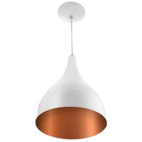 Foto do produto PENDENTE GOTA PEQUENA BRANCO/COBRE