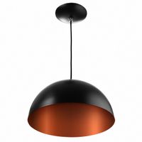 Foto do produto PENDENTE MEIA LUA 30CM PRETO/COBRE