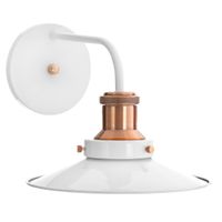 Foto do produto ARANDELA NORDIC 22CM BRANCO/COBRE