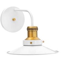 Foto do produto ARANDELA NORDIC 22CM BRANCO/DOURADO