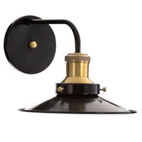 Foto do produto ARANDELA NORDIC 22CM PRETO/DOURADO