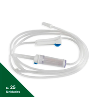 Foto do produto Equipo Macrogotas Luer Slip C/ Filtro/Inj Lat Pct. C/ 25Unidades MEDIX