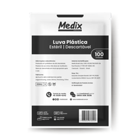 Foto do produto Luva Plástica Estéril individual Pct. C/ 100Un - MEDIX