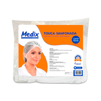 Foto do produto Touca Descartavel Sanfonada PCT C/100un Cor Branco - Medix