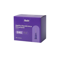 Foto do produto Agulha Hipodérmica Cx C/ 100Un MEDIX - 20X0,55mm