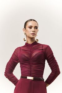 Foto do produto CAMISA DE TULE FRANZIDA