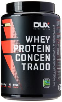 Foto do produto Whey Protein Concentrado Baunilha Pote 900g – Contribui para o Ganho Muscular Hipertrofia – Dux Human Health (Embalagem 