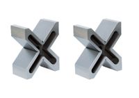Foto do produto Par de Blocos em V de Ferro Fundido com 4 Canais INSIZE Ø8 a 120mm (150x130x75mm) - 6805-1