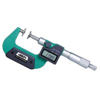 Foto do produto Micrômetro Digital INSIZE com Disco para Engrenagem (Fuso Não Giratório) 0 a 25mm / 0 a 1