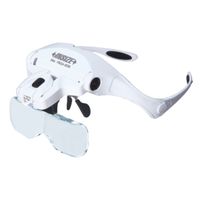 Foto do produto Lupa de Pala Tipo Óculos Iluminação LED 5 Lentes INSIZE - 7523-3D5