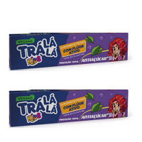 Foto do produto Kit 2 Cremes Dentais Infantil Tra Lá Lá Antiaçúcar 50g– Mais Economia e Proteção para os Pequenos