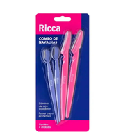 Foto do produto NAVALHA PARA SOBRANCELHA 4 UNIDADES RICCA 641