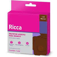 Foto do produto ADESIVO PROTECAO DE MAMILOS RICCA REUTILIZAVEL MARROM 3440