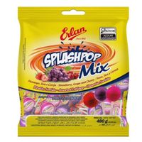 Foto do produto PIRULITO SPLASHPOP SORTIDO FRUTAS ERLAN 480G  142050