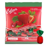 Foto do produto BALA DURA RECHEADA ERLAN MORANGO 400G 113004