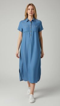 Foto do produto VESTIDO TEC TENCEL 100% ALG 9867