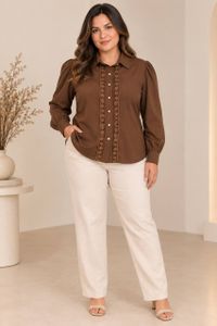 Foto do produto BLUSA M/L CEDINHA ELASTANO 080933
