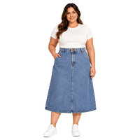 Foto do produto SAIA JEANS MIDI 100% ALG JAINE 19568644
