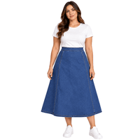 Foto do produto SAIA JEANS MIDI 100% ALG FLAVIA 1956864431