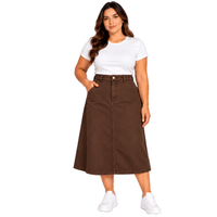 Foto do produto SAIA MIDI BIA BRIM PREMIUM 100% ALG 790042