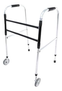 Foto do produto Andador Fixo De Alumínio Com Rodas (a400) - Indaiá