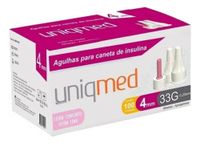 Foto do produto Agulha Caneta Insulina 4mmx33g (cx 100) - Uniqmed