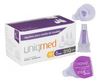 Foto do produto Agulha Caneta Insulina 5mmx31g (cx 100) - Uniqmed