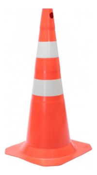 Foto do produto Cone Fit Laranja E Branco (75cm) - Plastcor