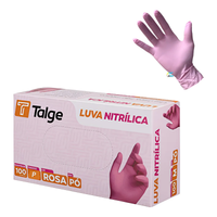Foto do produto LUVA NITRILICA SEM PÓ ROSA (100 UNID) - TALGE