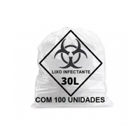 Foto do produto Saco De Lixo Branco P/residuos Infectante 30l (100 Unid) - Talge