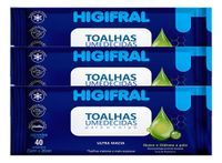 Foto do produto Toalhas Umedecidas Para Corpo (80 Unidades) - Higifral