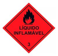 Foto do produto Placa Simbologia Liquido Inflamavel N.3