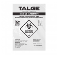 Foto do produto SACO DE LIXO BRANCO INFECTANTE 100L (100 UN)- TALGE