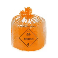 Foto do produto SACO DE LIXO TOXICO LARANJA 50L (100 UNID) - PLASTICO JUREMA