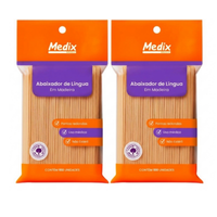 Foto do produto Abaixador De Língua  Madeira  Kit 2 pct (C/ 100 Uni)- Medix 