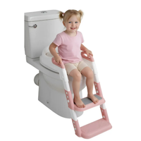 Foto do produto Assento Infantil Com Escada Para Vaso Sanitario - Rosa