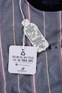 CAMISETA LISTRAS RECICLE COM ELASTANO BORDADO OCEANO