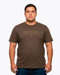CAMISETA PLUS SIZE OCEANO RELEVO GOLD