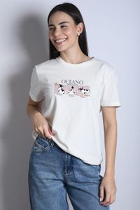 CAMISETA OCEANO FEMININA BASIC FIT GOLD