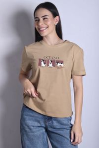 CAMISETA OCEANO FEMININA BASIC FIT GOLD