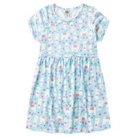 Foto do produto Vestido Infantil Menina 4, 6, 8 e 10 - Tecido Leve Colorido e com Estampa de Lhamas - Confortável e Divertido