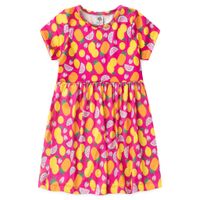 Foto do produto Vestido Infantil Menina Tamanhos 4, 6, 8 e 10  Tecido Leve Colorido e com Estampa de Frutas - Confortável e Divertido