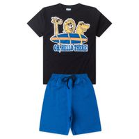 Foto do produto Conjunto Infantil Menino 2 Peças Camiseta Em Meia Malha E Bermuda Moletinho- Tamanhos 4,6,8 Anos