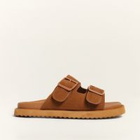Foto do produto Sandália Slide Fivela Camel