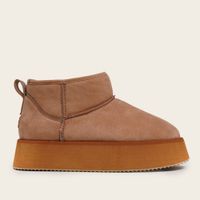 Foto do produto Bota Plataforma Luna Camurça Camel