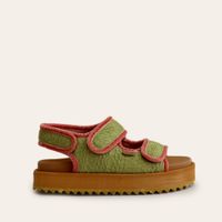 Foto do produto Sandália Papete Strap Sandal Crochê Verde