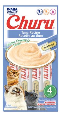 Foto do produto Petisco Churu Atum Para Gatos Inaba Cremoso E Nutritivo 4 Tubos