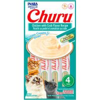 Foto do produto Petisco Churu Sabor Frango Com Caranguejo para Gatos 56G
